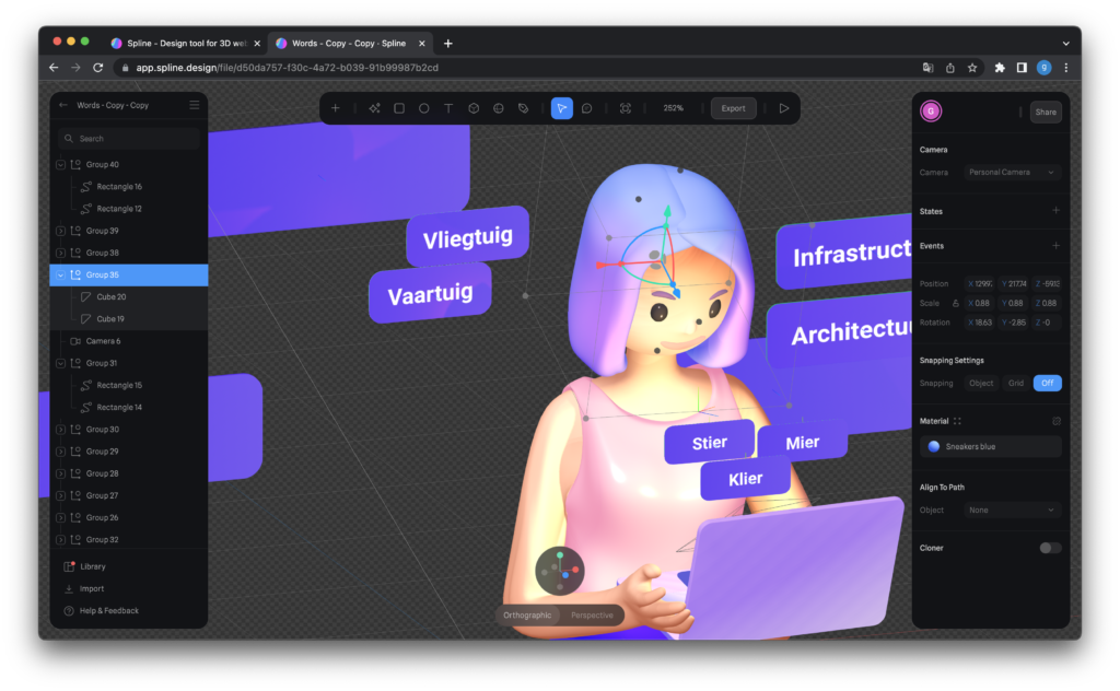 Eén van  onze favoriete tools spline